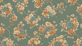 Fototapeta  - Abstract vintage wallpaper with vines and flowers