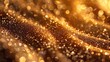 Abstract of gold and bokeh light with glitter background