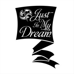 Poster - just in my dream logo retro