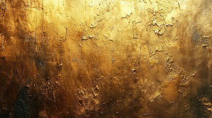 Wall Mural - gold messy wall stucco texture background. Decorative golden wall texture.