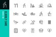 © WAWAWA - 高齢者介護に関する編集可能なベクターアイコン20点セット