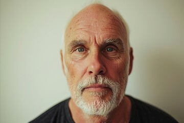 Wall Mural - Portrait of a senior man with gray beard and mustache. Toned.