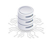 © hasan - Computer network management database server system, flat isometric 3d illustration