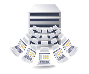 Poster - Computer server transfer a lot data