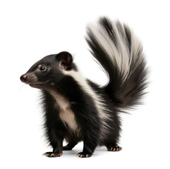 Wall Mural - Adorable skunk in black and white fur