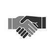 © haris - Handshake deal icon line design template isolated