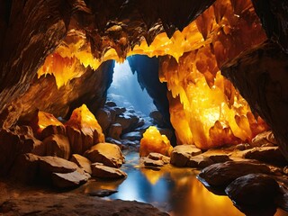 Canvas Print - beautiful view of the cave