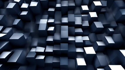 simple Abstract background dark blue with modern square element shapes flat