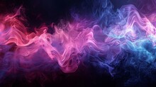 A Surreal Mixture Of Neon Vapor Waves And Vibrant Smokes