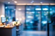 © Daken Design - at night beautiful Abstract blurred office interior room. blurry working space with defocused effect