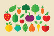 © mobarok8888 - set of icons Vegetables colored vector
