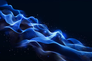 Wall Mural - Abstract wave technology digital network background. Technology digital wave background concept