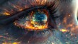 Captivating Celestial Eye:A Surreal Interplay of Light,Energy,and Cosmic Allure