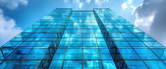 Architectural Details Glass Steel Building, Background Banner HD