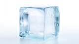 Fototapeta Do akwarium - Ice cube isolated on white 