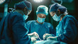 © eggeeggjiew - Concentrated surgical team engaged in a meticulous operation, showcasing teamwork and expertise under the OR lights