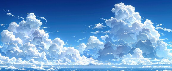 Wall Mural - Various Clouds Sky, Background Banner HD