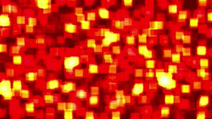 Digital blurred motion squares background in red and orange. Abstract background, overlay or design element.