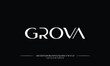 Grova is Elegant awesome alphabet letters font and number. unique serif font. Classic Lettering Minimal Fashion Designs. Typography fonts regular uppercase and lowercase. vector illustration