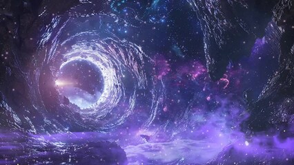 Wall Mural - science universe background illustration. deep space vortex revelation ancient alien presence. seaml