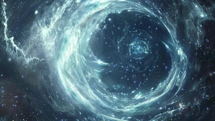Wall Mural - hyperspace wormhole wonder interstellar visitor. abstract hyperspace background. seamless looping ov