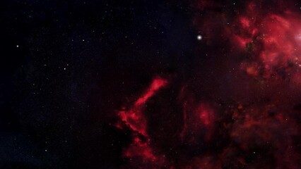 Wall Mural - red nebula dust in the cosmos of the universe.