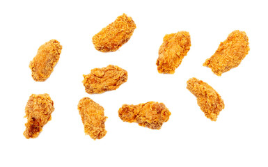 Wall Mural - Chicken nuggets isolated white background