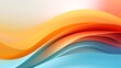 Abstract Design Background, bright and colorful circular design of orange, yellow and green, smooth and curved lines, light sky-blue and light beige, dynamic. For Design, Background, Cover, Poster, Ba