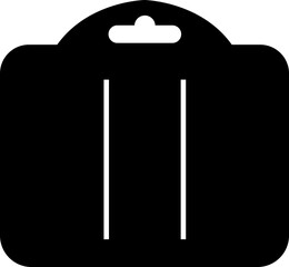 Poster - Hair bow display card with hole icon in trendy black fill style. Accessory template sign symbol vector illustration Isolated element on transparent background. Can be used for website and mobile app.