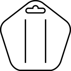 Poster - Hair bow display card with hole icon in trendy line style with editable stock. Accessory template sign symbol vector Isolated element on transparent background. Can be used for website and mobile app.