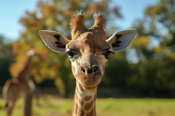 Wall Mural - Giraffe head