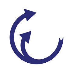 Fototapete - circle arrow icon. cycle, resumption , repeat concept. vector illustration