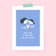 Happy Mother's Day card with woman and her daughter. Can be used for postcard, banner, poster and printable.