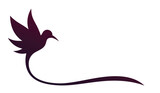 Fototapeta  - The symbol of a flying stylized bird.
