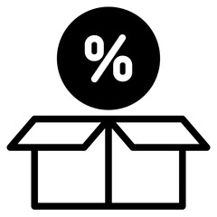 Poster - box product with discount icon