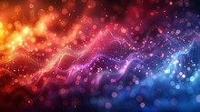 Abstract Colorful Light Particles Wave