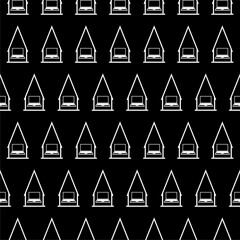 Poster - work at home icon seamless pattern on black background