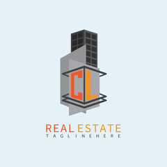 CL Real Estate Letter Monogram Vector Logo. Home Or Building Shape All Logo.