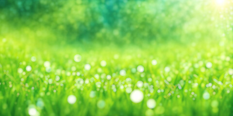 Sticker - Sunny green foliage bokeh background