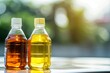 synthetic and conventional oil bottles side by side