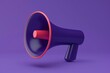 a purple and pink megaphone