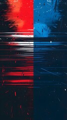 Wall Mural - abstract red and blue paint lines on a dark background