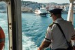 pilot boarding a ship to guide it through the port