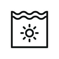 Poster - Pool lighting isolated icon, pool lighting vector symbol with editable stroke
