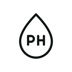 Poster - PH level isolated icon, PH value vector symbol with editable stroke
