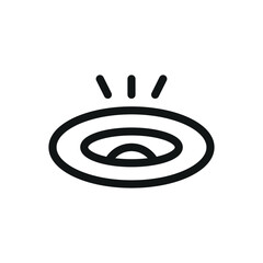 Poster - Underwater light isolated icon, swimming pool lighting vector symbol with editable stroke