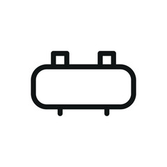 Poster - Heat exchanger isolated icon, swimming pool reheater vector symbol with editable stroke
