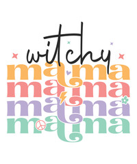 Wall Mural - Witchy mama love svg retro groovy, mom SVG, Boy mama SVG, Mom Life svg, Blessed Mama svg