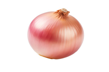 Wall Mural - Red Onion on White Background. On a White or Clear Surface PNG Transparent Background..