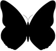 Silhouette butterfly icon PNG transparent background